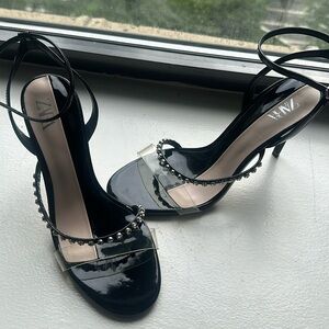 Zara Black Strappy Heels